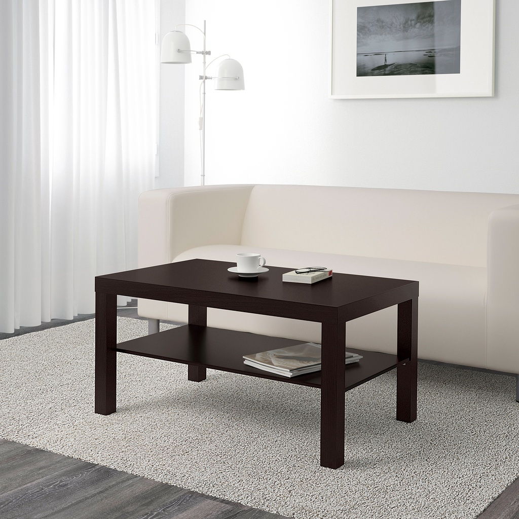 北歐工業LOFT風格經典IKEA宜家LACK咖啡桌茶几餐桌木桌/黑棕色/90x55x45/二手八成新/特$650