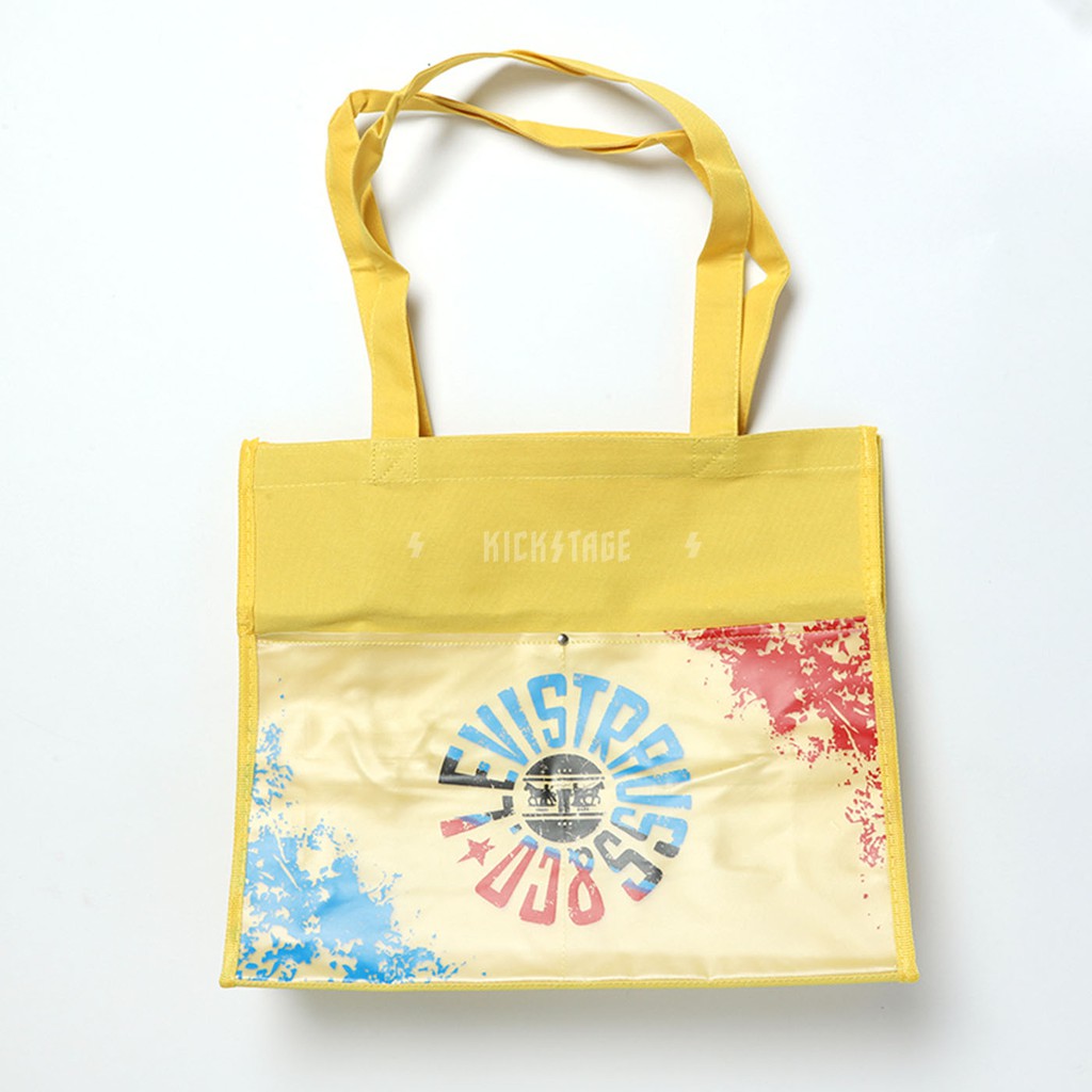 LEVIS SHOPPING TOTE BAG 黃色 塗鴉 美式 購物袋 手提包 側背包 環保袋【LVS010】
