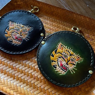 ［ENOB20XX ]福虎零錢包 手工製作 義大利牛革 🇹🇼臺灣職人敲印 橫須賀 美式復古 工裝 古著風 軍裝 現貨直發