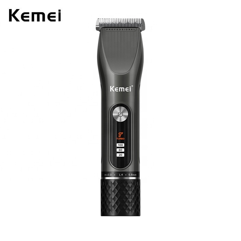 KEMEI 科美 12W 強大的理髮器專業理髮店可充電修剪器 Led 顯示屏無繩剪髮機男士