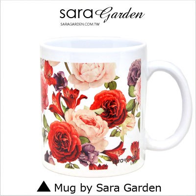 客製化 手作 馬克杯 陶瓷杯 質感 玫瑰花 碎花 Sara Garden