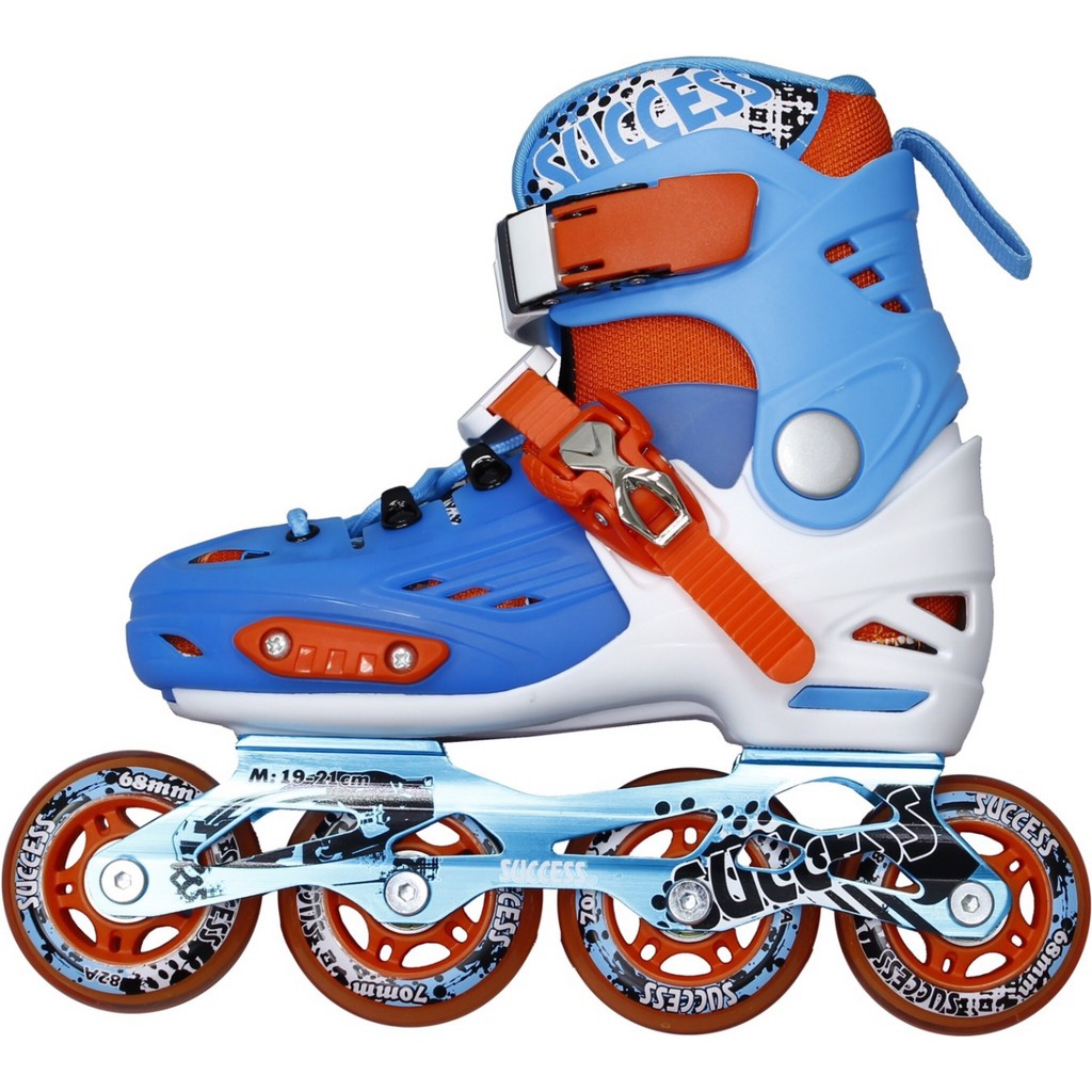 【SUCCESS 成功】兒童花式伸縮直排輪溜冰鞋(粉/藍) #S0410『免運』
