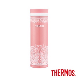 膳魔師THERMOS 不鏽鋼真空保溫瓶 蕾絲粉 0.5L 全新盒裝