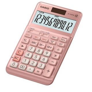 【CASIO】卡西歐商用標準型 計算機 JF-120FM/-PK 12位數 大型顯示幕櫻花粉 台灣卡西歐保固兩年