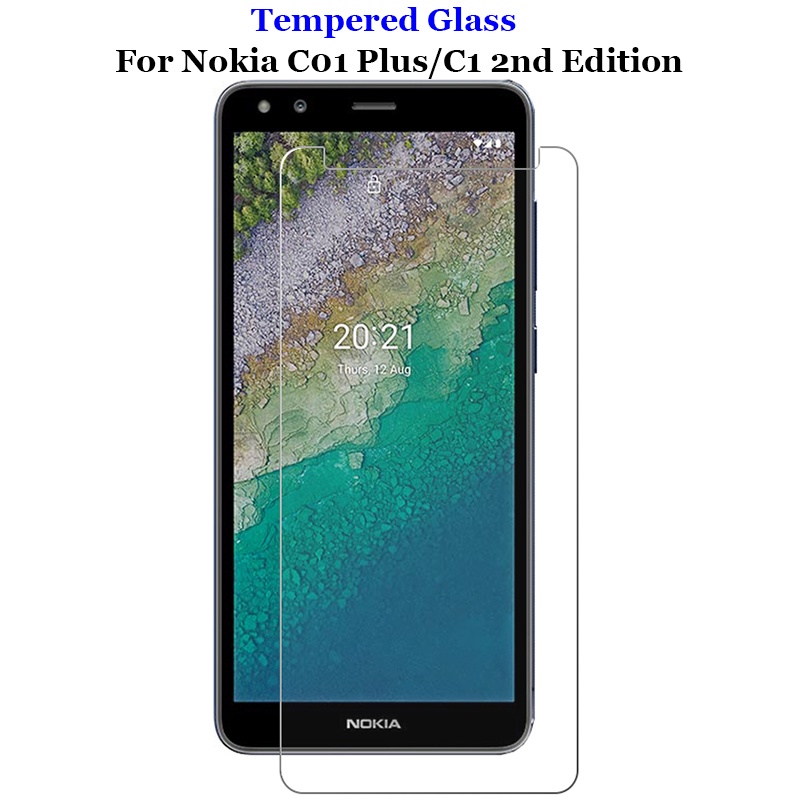 NOKIA 適用於諾基亞 C01 Plus / C1 第 2 版 5.45 英寸透明鋼化玻璃 9H 2.5D 高級屏幕保