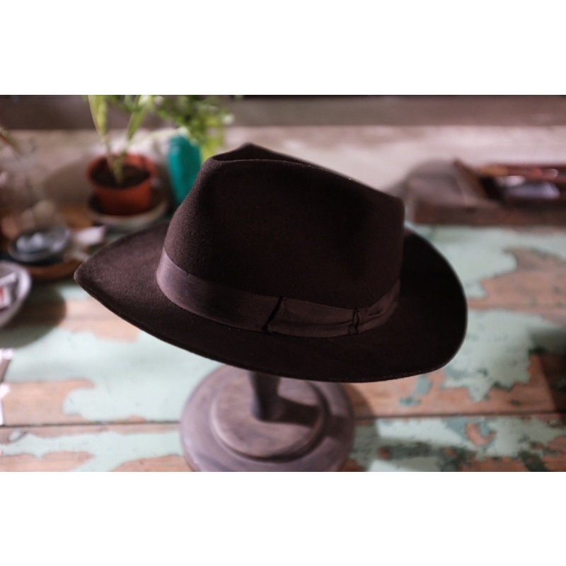 鳳梨罐頭|vintage：台灣早期製60s 紳士帽 禮帽 古著 老帽 羊毛帽 Fedora