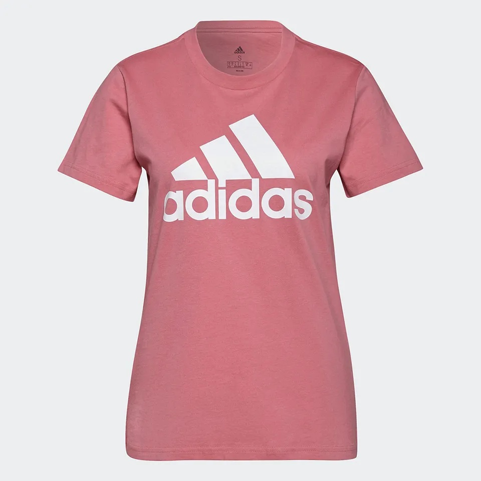 零碼出清(女)【愛迪達ADIDAS】ESSENTIALS 短袖T恤-粉紅/白 H07811