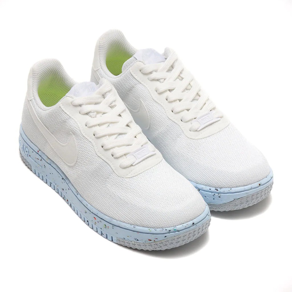 =CodE= NIKE AIR FORCE 1 CRATER FLYKNIT 環保材質籃球鞋(白藍)DC7273-100