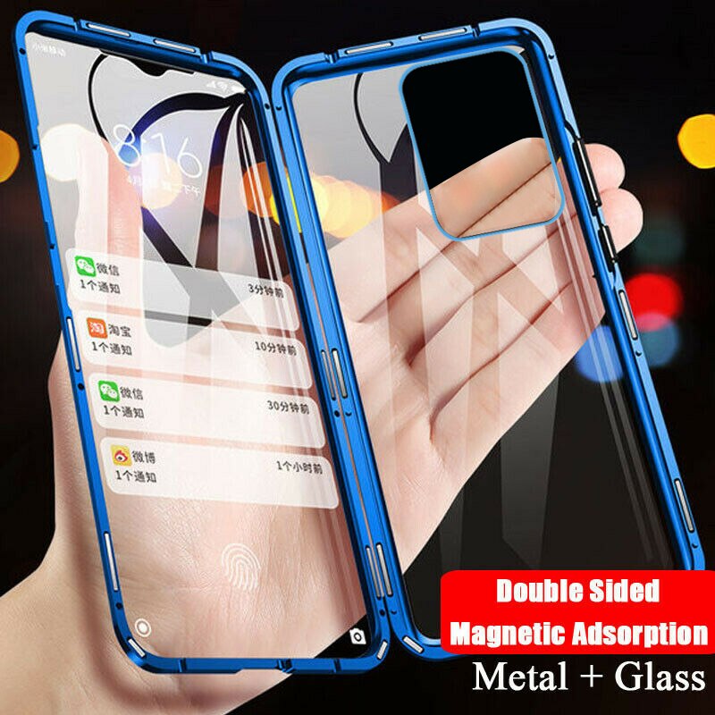 SAMSUNG 三星 Galaxy Note 8 9 10 + 20 金屬 Ultra 360 手機殼,雙面鋼化玻璃蓋