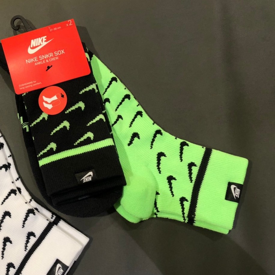 Nike Sportswear SNKR Sox 男女休閒襪運動襪穿搭透氣綠黑CK5607-902 | 蝦皮購物