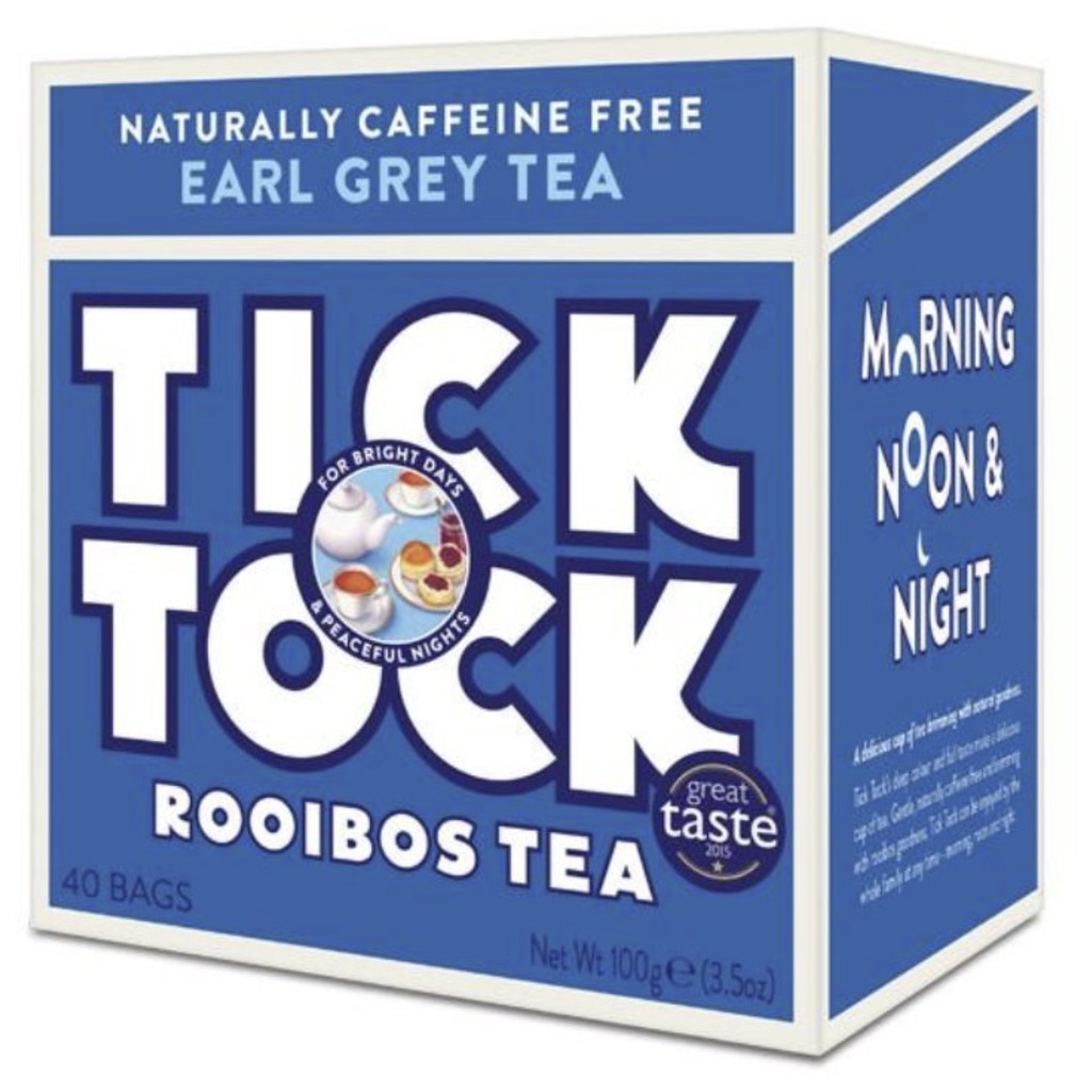 英國Tick Tock 伯爵國寶茶 Earl Grey Rooibos tea 每盒40包入