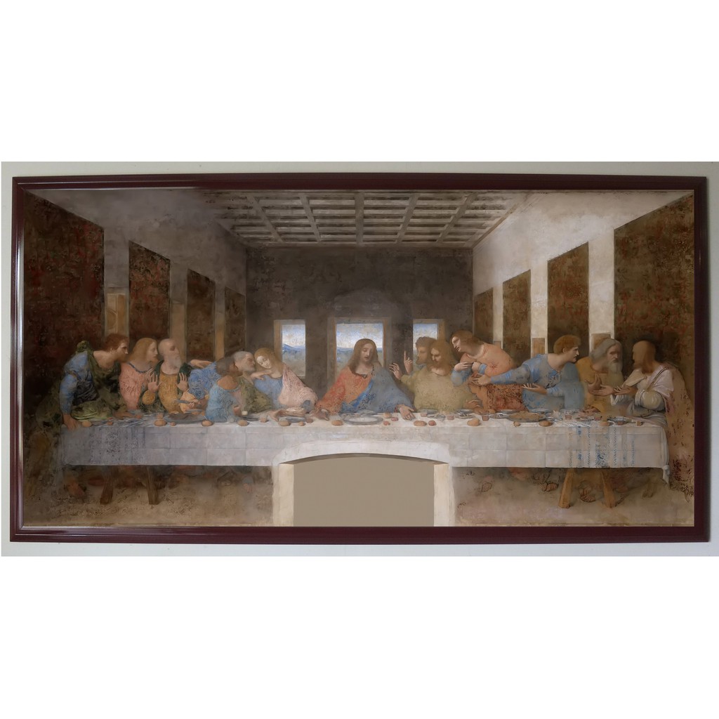 最後的晚餐 達文西 裱框畫 壁畫 世界名畫 耶穌 基督 聖經故事 達芬奇 裝飾畫 掛畫 da Vinci 複製畫 古典畫