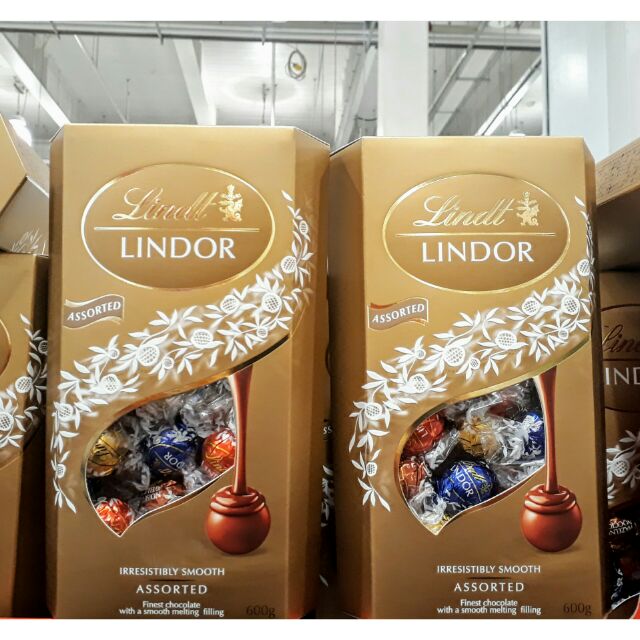 漫時光 瑞士蓮lindor 金色盒裝綜合巧克力盒600g Costco 好市多代購 蝦皮購物