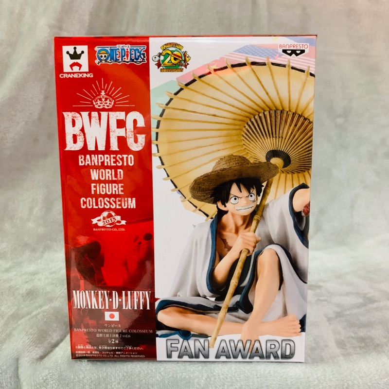 全新 日版 金證 寬盒 One Piece 海賊王 航海王 BWFC 和 和之國 和服 坐姿 魯夫