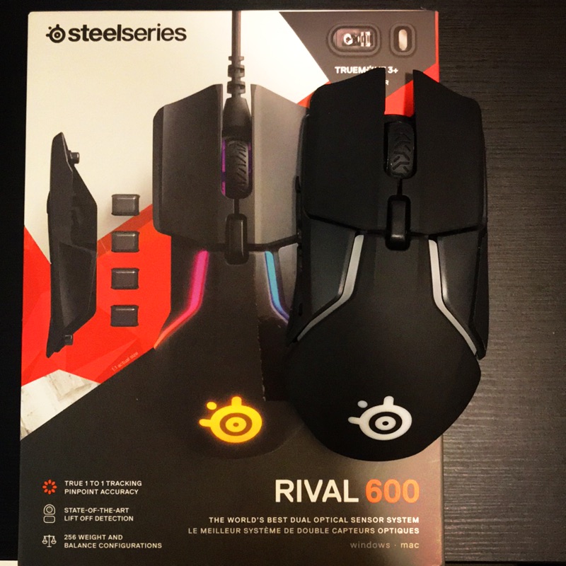 SteelSeries 競爭者 Rival 600 光學滑鼠 #9成新 開封後只用過2次 使用上不習慣 所以便宜出售