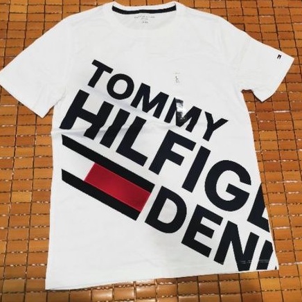 ［現貨］童裝 Tommy Hilfiger 經典 大標 Logo 短T 短袖 圓領白色T-shirt