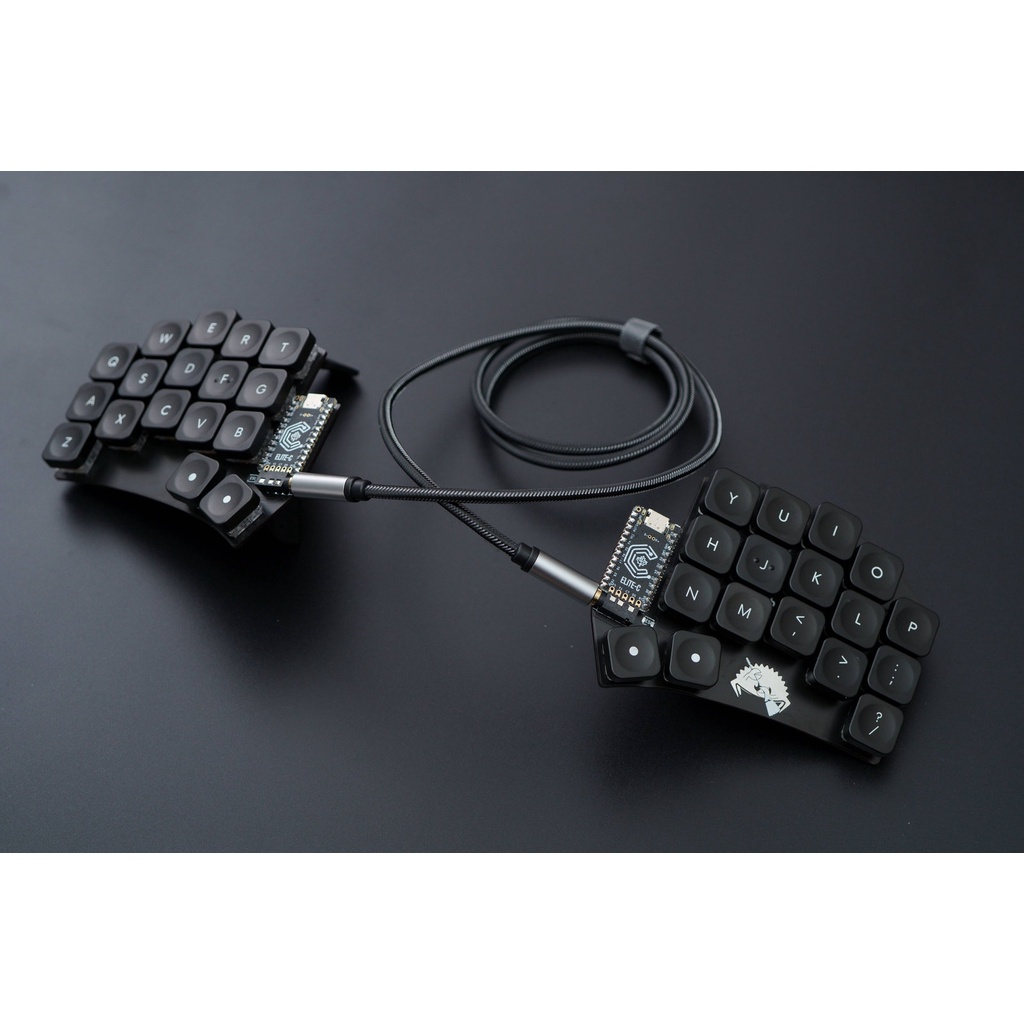 Sweep 分離式直列鍵盤 (機械式鍵盤、Choc 矮軸、人體工學、3D 列印外殼)