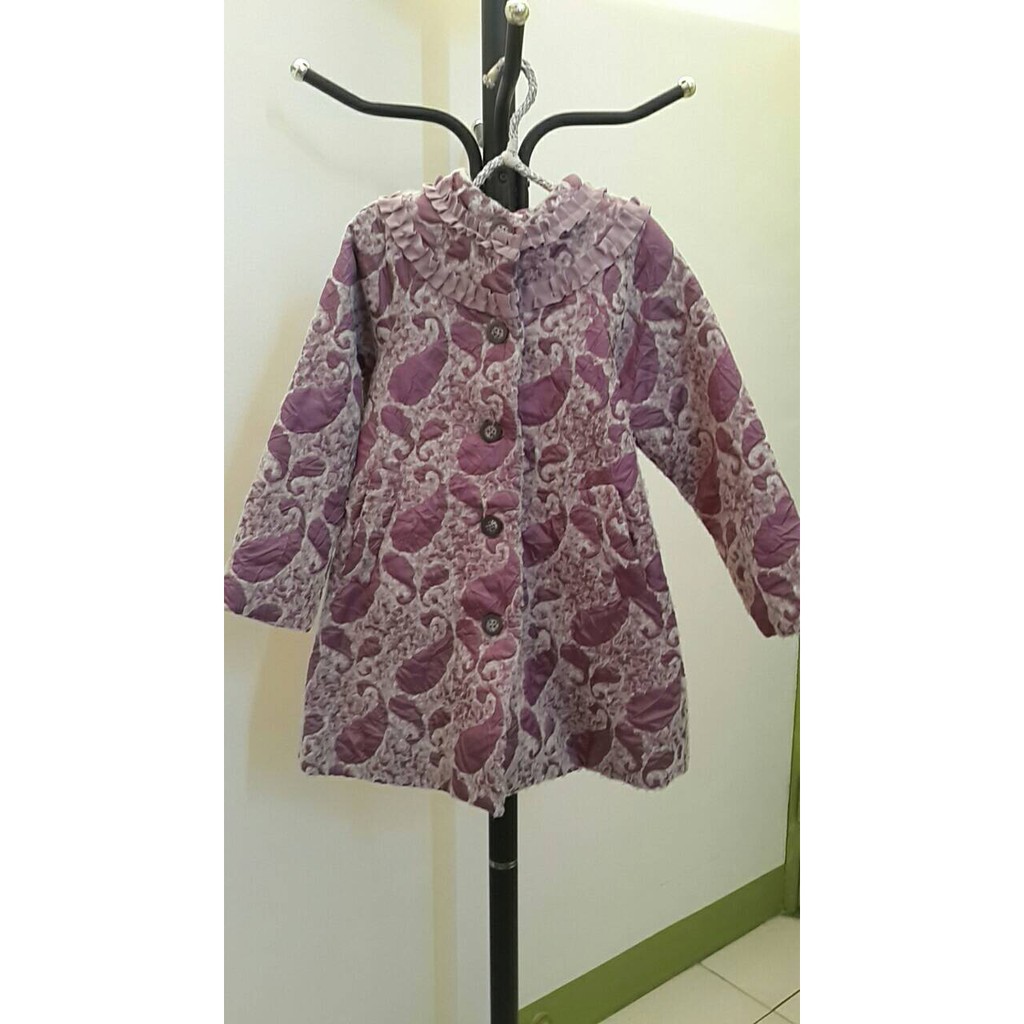 【紫晶小棧】DAKS 外套 小淑女 長袖 外套 大衣 (尺碼 6) 台灣製 專櫃正品 童裝