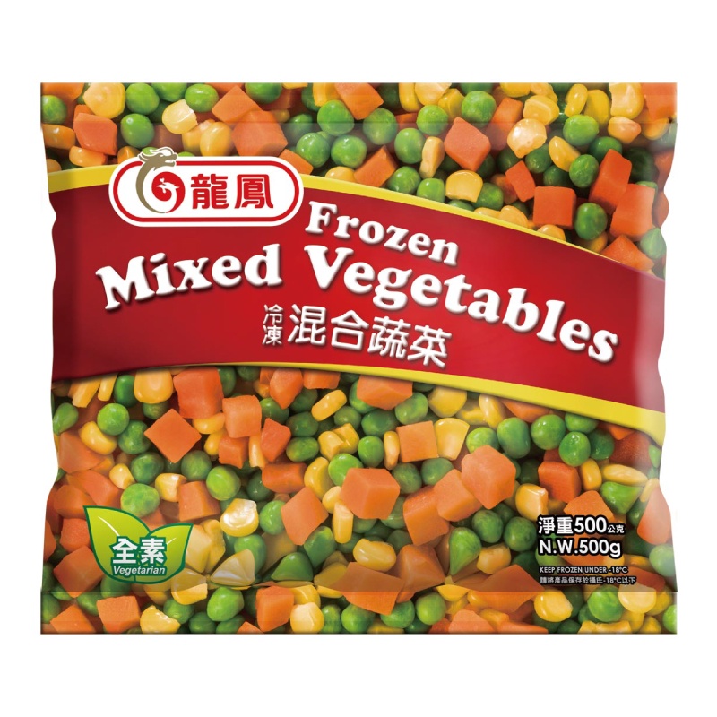 龍鳳冷凍蔬菜-三色混蔬(冷凍)500g克【家樂福】