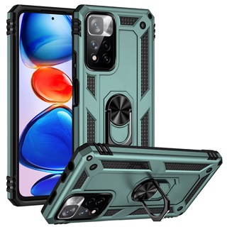 【軍工防摔】小米 紅米 Redmi Note 11 Pro Plus 5G 手機殼 磁吸車載支架指環保護殼 盔甲殼 硬殼
