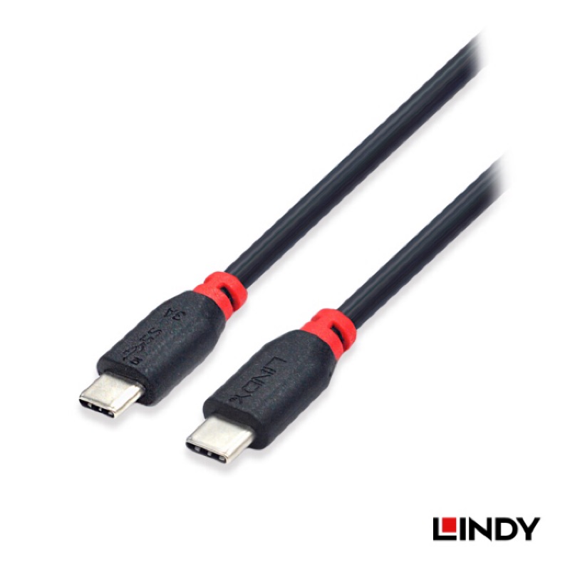 德國 LINDY林帝 USB 3.1 Gen2 Type-C/公 to Type-C/公 傳輸線,1.5m(41907)