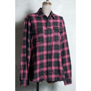 Saint Laurent Paris 16A/W Red Plaid Flannel Shirt 聖羅蘭格紋法蘭絨襯衫