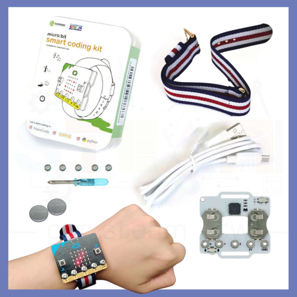 附電池 micro bit智能手錶 穿戴裝置 smart coding kit (不含micro:bit v2)