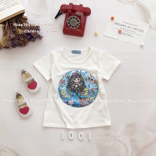 🌈✨翻轉亮片兔兔人魚上衣✨兒童亮片上衣 5-17
