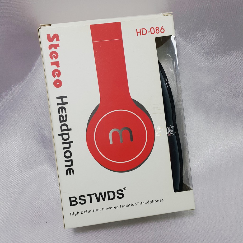 全新現貨 Stereo HeadPhones HD-086 有線耳機-紅色 耳罩式耳機｜手機耳機｜音樂耳機｜頭戴電腦耳機