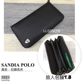 （現貨）📣SANDIA POLO 真皮拉鍊長夾 真皮長夾 長夾 拉鍊長夾 男生長夾 皮夾