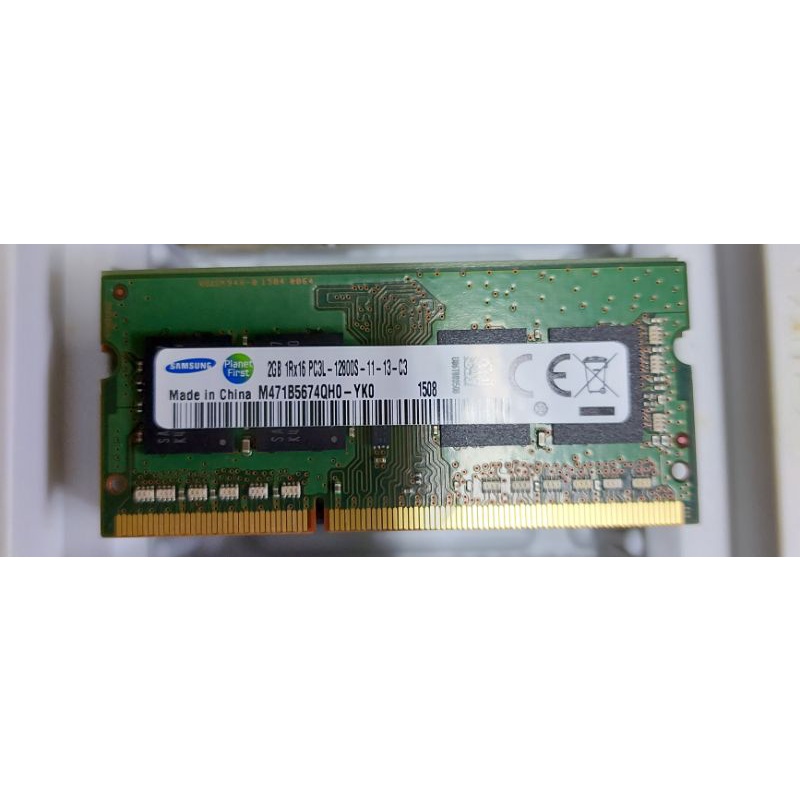 筆電記憶體 2GB 1RX16 PC3L-12800S