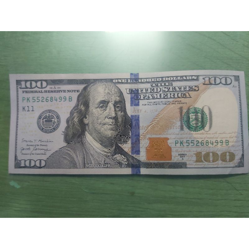 [鈔集丸子][收藏紀念]美金一百元100元紙鈔(8成) U.S. 100 dollar bill money