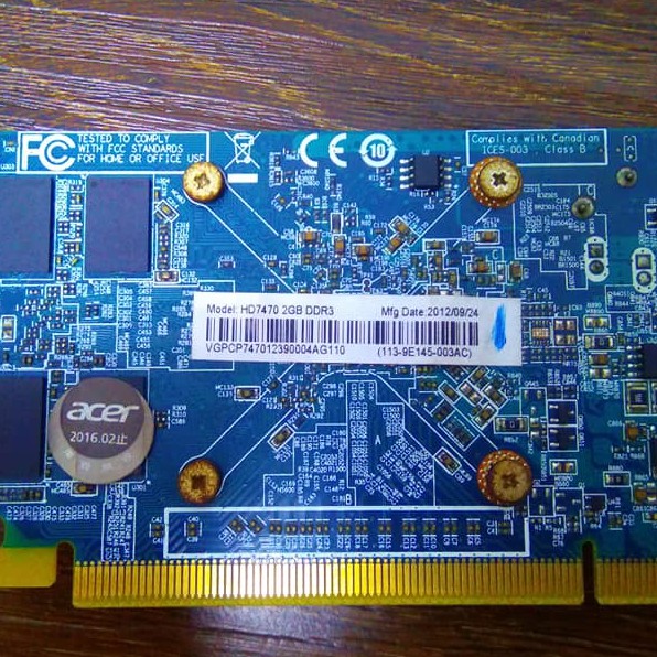 ACER  HD7470 2GB DDR3 PCI-E 顯示卡