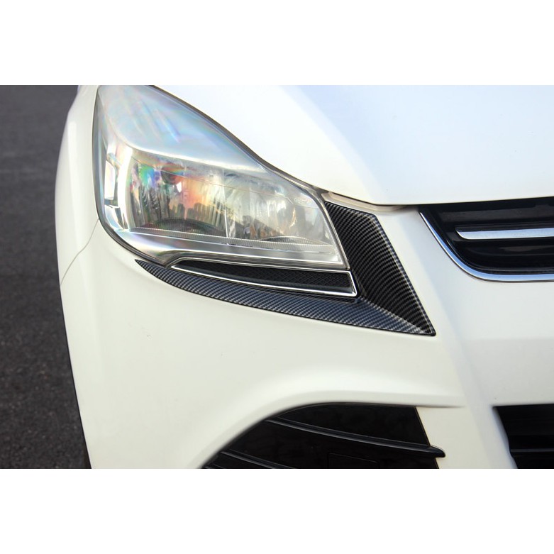福特 FORD 2013~2016 Kuga  MK2  專用 碳纖維樣式 大燈燈眉