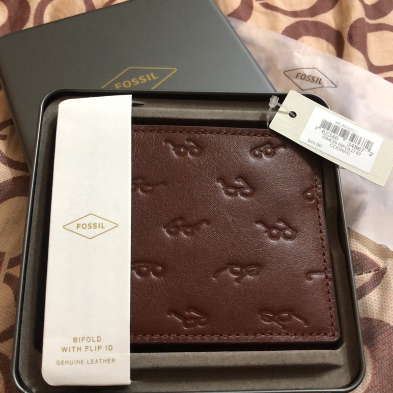 FOSSIL 文青眼鏡皮夾