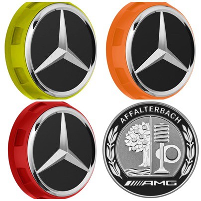 ✦賓士原廠正品✦AMG輪圈蓋/紅色/橘色/黃色/銀黑色(適用於原廠Mercedes-Benz所有標配輪圈)