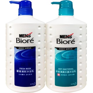 【利來福】MEN'S Biore男性專用沐浴乳750ml（茶樹清爽抗菌/麝香清新）