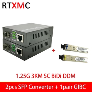 千兆媒體轉換器 SFP 收發器模組 1000Mbps 快速以太網 RJ45 到光纖交換機