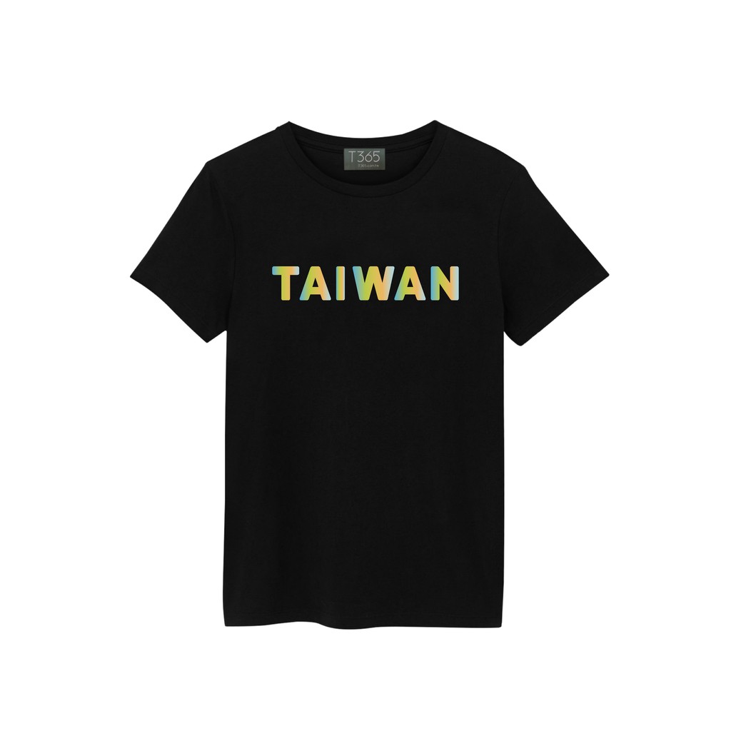T365 TAIWAN 台灣 臺灣 愛台灣 國家 字型 大寫 麥克筆 英文 藍綠黃漸層色 T恤 男女可穿 備註尺寸 短T