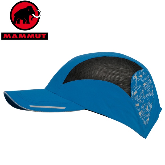 【MAMMUT 長毛象】 超輕快乾抗UV棒球帽(頭圍可調_反光)MTR 201/海藍_04240
