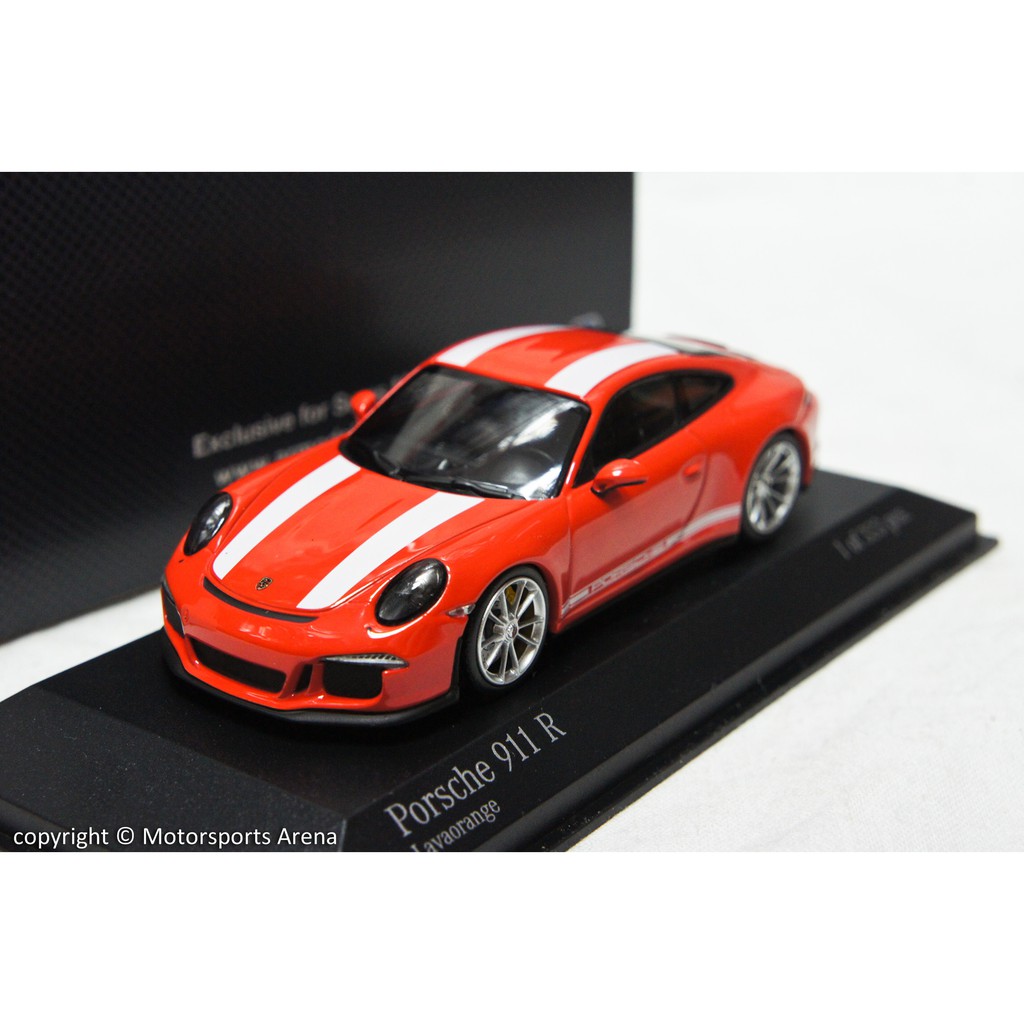【稀有現貨】1:43 Minichamps Porsche 911 R 991 2016 橘白條紋 ※限量333台※