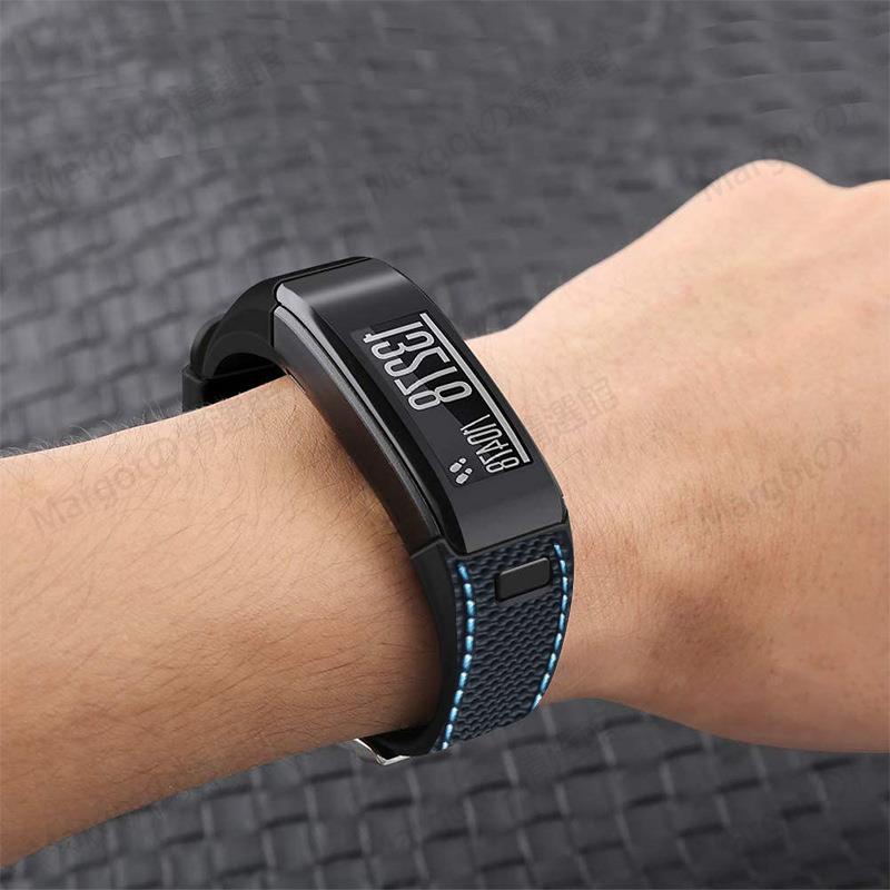免運 適用於佳明Garmin vivosmart HR手錶錶帶 車線款分體式雙色矽膠腕帶 運動錶帶 替換防水透氣