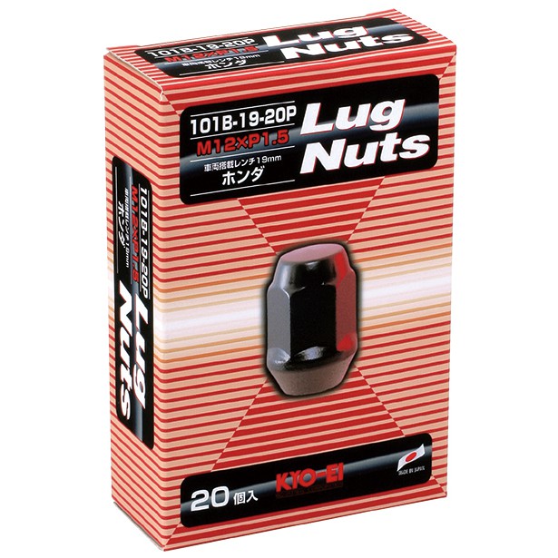 【翔浜車業】日本純㊣KYO-EI LUG NUTS 19HEX 鋁圈 輪圈 鍛造螺帽組 螺絲組(黑色M12XP1.5)