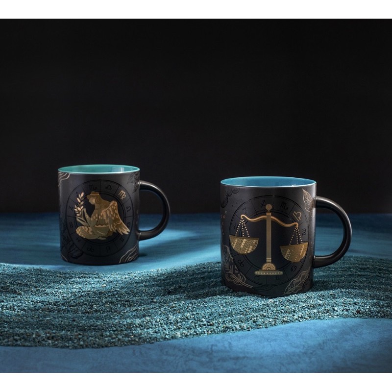 星巴克星巴客starbucks 星座杯馬克杯處女座天秤座 天平座 蝦皮購物