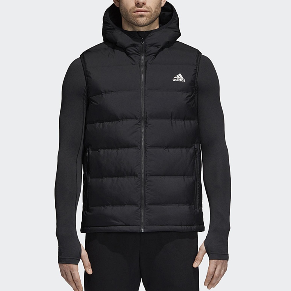 [麥修斯]ADIDAS Helionic Vest 羽絨背心 愛迪達 連帽背心 羽絨外套 保暖 男款 BQ2006