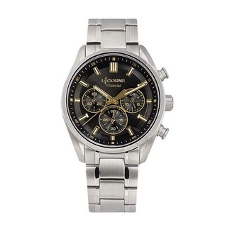 【LICORNE 力抗】計時都會時尚鈦金黑金腕錶 LT150MUBI-KA 現代鐘錶
