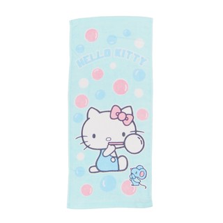 【Sanrio三麗鷗】凱蒂貓泡泡毛巾 34x76cm 100%棉 台灣製造