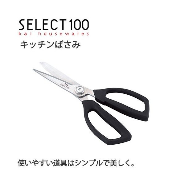 日本 貝印KAI 可拆洗廚房剪刀 SELECT100／食物剪／料理剪／鋸齒刀刃 DH-3005