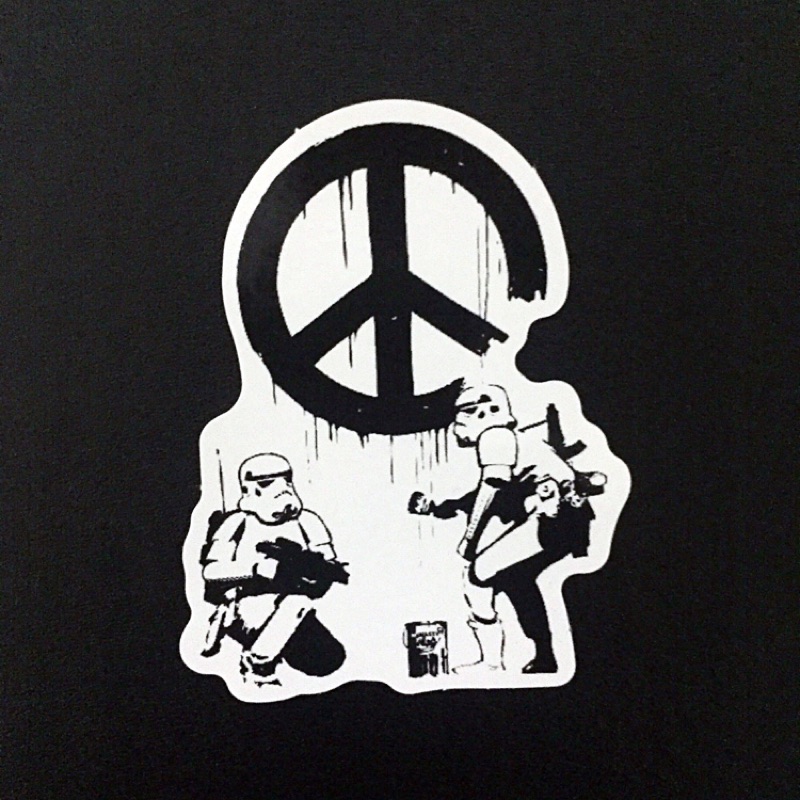 PVC 防水貼紙 和平符號 星際大戰白兵 行李箱貼紙 安全帽 筆電 滑板 吉他 機車 惡搞 潮流 個性 美式 貼紙