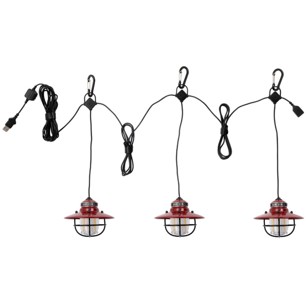 [阿爾卑斯戶外] Barebones Edison String Lights 串連垂吊營燈 紅色 LIV-267